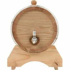 VidaXL Tonneau à Vin Avec Robinet Chêne Massif 6 L -Promos Récupération Magasin 11603773 4