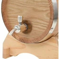 VidaXL Tonneau à Vin Avec Robinet Chêne Massif 6 L -Promos Récupération Magasin 11603773 5