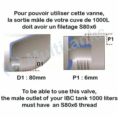 MULTITANKS Vanne à Bille Type A 2 Pouces Avec écrou Flottant 75mm - S60x6 7 MULTITANKS Vanne à Bille Type A 2 Pouces Avec écrou Flottant 75mm - S60x6 – Image 5