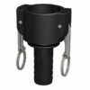 CPP Raccord Camlock Femelle - Male Cannelé Droit En Polypropylène - Ø A: 3/4'' | Ø B: 13mm