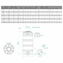 ROTOTEC Réservoir Pe Type Cv 300l Bleu - Bleu -Promos Récupération Magasin 18122074 5