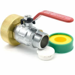 MULTITANKS Raccord S60x6 En Laiton Avec Robinet En Laiton à Boisseau Sphérique Sortie Filetée Male 1'' BSP 26x34