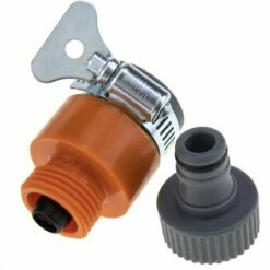 PrimeMatik - Adaptateur De Robinet Sans Filetage Avec Pince Et Prise Rapide -Promos Récupération Magasin 22652127 4