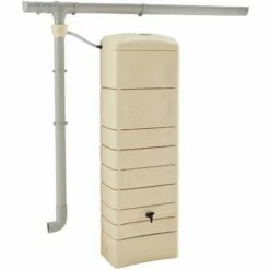 ALICE'S GARDEN Récupérateur D'eau Mural Chastang 300L Beige Avec Kit Raccord Chéneau Inclus