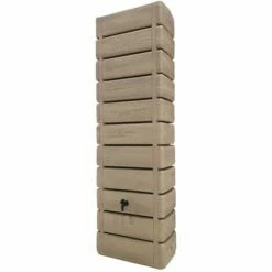 Récupérateur D'eau De Pluie WOOD 300 L Imitation Bois Clair - BelliJardin - Beige