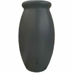 Récupérateur D'eau De Pluie Jarre Toscane 1000 L Anthracite Avec Couvercle Et Robinet - BelliJardin - Anthracite