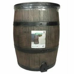 TRUE DEAL Nature Baril D'eau De Pluie Avec Aspect De Bois 120L 50,5x66 Cm Marron -Promos Récupération Magasin 28061435 4