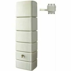 GRAF® Graf Cuve Murale Slim 500 L Sable Avec Robinet PE Imitation Laiton Et Collecteur Filtrant Eco Gris