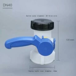 BETTERLIFE Vanne Pour Cuve IBC 1000 Litres 2" / 62 Mm Vanne Papillon Intégrée En Plastique DN40 (62 Mm) 11 BETTERLIFE Vanne Pour Cuve IBC 1000 Litres 2" / 62 Mm Vanne Papillon Intégrée En Plastique DN40 (62 Mm) -Promos Récupération Magasin 31550980 5