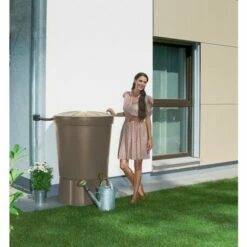 GARANTIA Récupérateur D'eau Aérien GARANTIA Cylindrique Taupe , 300 L -Promos Récupération Magasin 35173723 3