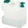 Relaxdays Bidon D’eau Avec Robinet, 25 Litres, Plastique Sans BPA, Couvercle, Poignée, Réservoir, Blanc/vert