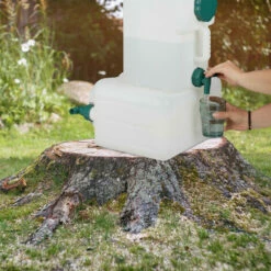 Relaxdays Bidon D’eau Avec Robinet, 25 Litres, Plastique Sans BPA, Couvercle, Poignée, Réservoir, Blanc/vert -Promos Récupération Magasin 35401028 3