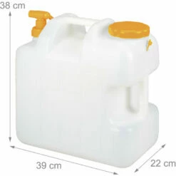 Relaxdays Bidon D’eau Avec Robinet, 25 Litres, Plastique Sans BPA, Couvercle, Poignée, Réservoir, Blanc/orange -Promos Récupération Magasin 35401036 5