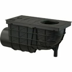 ALCAPLAST Bac De Récupération D'eau De Pluie Pour Tuyaux De Descente 300/155/110 Horizontal Noir AGV3