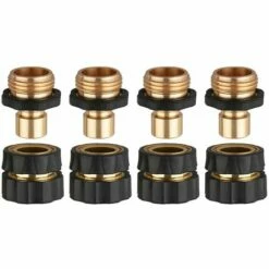 TRIOMPHE Filetage De 3/4 "GHT Fil D'aluminium Tuyau D'aluminium Connecteur Rapide Mâle Et Femelle Valeur De Valeur - NO-Fu Veaks Tuyaux D'eau Remise Rapide, 4 Set, Avec 4 Rondelles Supplémentaires