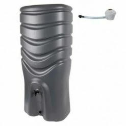 Récuperateur D'eau 350 Litres Gris Anthracite + Kit Collecteur Universel - EDA