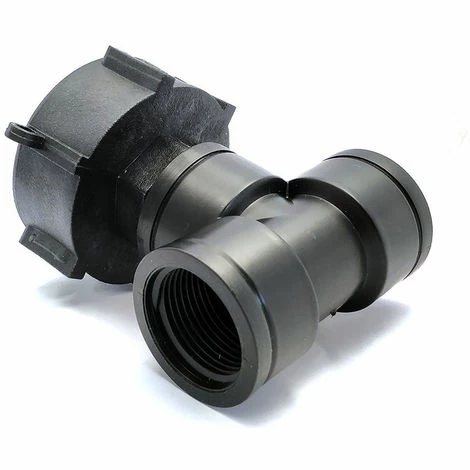 MULTITANKS Raccord S60x6 En Polypropylène - Double Sortie Femelle 1'' BSP Pour IBC 1000 Litres - 1'' 3 MULTITANKS Raccord S60x6 En Polypropylène - Double Sortie Femelle 1'' BSP Pour IBC 1000 Litres - 1''