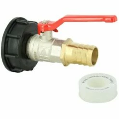 MULTICUVES Raccord S60X6 - Vanne 1/4 De Tour Laiton + Embout Droit 25 Mm