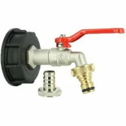 MULTICUVES Raccord Cuve Eau S60X6 - Robinet ECO Laiton 15 Mm + Nez 20x27