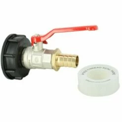 MULTICUVES Raccord Cuve S60X6 - Vanne Laiton + Embout Droit 19 Mm