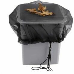 Housse De Protection En Maille Pour Tonneaux De Pluie Avec Cordon De Serrage, Filet De Protection Contre Les Moustiques Pour L'extérieur De Jardin, Seaux De Pluie, Tonneaux De Feuilles 95CM Fontainebleau Noir