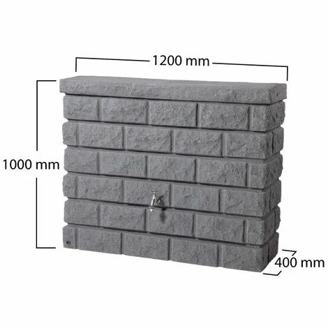 GRAF® Graf Cuve Décorative MUR ROCKY - 400L - Gris Granite 6 GRAF® Graf Cuve Décorative MUR ROCKY - 400L - Gris Granite – Image 4