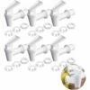 6 Pcs Plastique Robinet, Robinet Distributeur Tonneau, Distributeur De Boissons, Pas De Gouttes, Pas De Fuites, Pour Fermenter Le Vin, La Bière, Le Jus De Fruits, Bec Verseur Réutilisable, Blanc,Starlight