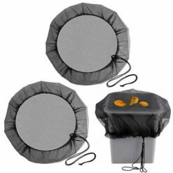 Couverture De Barils De Pluie De Filets Couverture De La Collection D'eau De Maille Couverture, Protecteur D'outil De Récolte De Pluie Réservoir Pour Jardin Extérieur 2pcs，Starlight