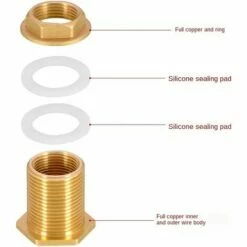 LITZEE 2 Pièces Dn20 3/4 Laiton Réservoir D'eau Tuyau D'eau Raccord Adaptateur Robinet Douille De Seau à Pluie Douille De Réservoir En Laiton Pour Robinet Seau De Pluie Réservoir D'eau -Promos Récupération Magasin 54682572 3