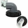 LITZEE Couvercle En Plastique De Canon De Tonne 163mm 90 Degré Eau De Pluie Couvercle De Couvercle De Couvercle De Couvercle De Couvercle De Couvercle De Chapeau De Chapeau Noir, Tuyau De Jardin