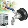 TRIOMPHE Adaptateur De Réservoir De Vidange IBC S60x6 Vanne Robinet 3/4'' Adaptateur De Robinet De Réservoir IBC Adaptateur De Cuve Adaptateur De Réservoir D'eau Robinet à Boisseau Sphérique，T-Audace