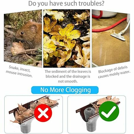 GUAZHUNIFR 4 Filtres De Gouttière En Aluminium Flexible Diamètre 8cm Grille Grillage Stop Feuille Crapaudine Crépine Pare Feuille Cache Gouttière Pour Protéger Gouttière Contre Les Feuilles Toiture.Gu.B/bon 5 GUAZHUNIFR 4 Filtres De Gouttière En Aluminium Flexible Diamètre 8cm Grille Grillage Stop Feuille Crapaudine Crépine Pare Feuille Cache Gouttière Pour Protéger Gouttière Contre Les Feuilles Toiture.Gu.B/bon – Image 3