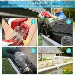 GUAZHUNIFR 4 Filtres De Gouttière En Aluminium Flexible Diamètre 8cm Grille Grillage Stop Feuille Crapaudine Crépine Pare Feuille Cache Gouttière Pour Protéger Gouttière Contre Les Feuilles Toiture.Gu.B/bon 10 GUAZHUNIFR 4 Filtres De Gouttière En Aluminium Flexible Diamètre 8cm Grille Grillage Stop Feuille Crapaudine Crépine Pare Feuille Cache Gouttière Pour Protéger Gouttière Contre Les Feuilles Toiture.Gu.B/bon -Promos Récupération Magasin 57120269 4