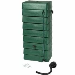 NATURE Récupérateur D'eau Tonneau Forme Murale 320 Litres - Vert