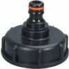 FONTAINEBLEAU Adaptateur De Réservoir IBC, Couvercle De Réservoir De Stockage à Gros Fil S60x6, Adaptateur De Robinet D'eau 1/2 " Fonepro Noir
