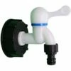 FLYME Adaptateur De Réservoir IBC S60x6 Vanne Robinet Robinet En Plastique Connecteur De Tuyau Tonne Baril Raccord Adaptateur Pour Récupérateurs Eau De Pluie Raccord Sortie Raccord