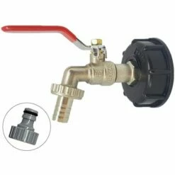 LTS FAFA Adaptateur IBC 1000 L Adaptateur De R¨¦servoir IBC Adaptateur De R¨¦servoir S60X6 Pour Robinet De Jardin En Laiton 1,27 Cm Raccord De Tuyau D'huile Carburant -Promos Récupération Magasin 58368739 5