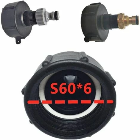 AOUGO Mamelon à Connexion Rapide Pour Réservoir 1000L, Raccord S60X6 IBC Raccord De Robinet Multi-réservoirs, Connecteur De Tuyau Pour Adaptateur De Réservoir IBC (sortie En Plastique, 3/4') 5 AOUGO Mamelon à Connexion Rapide Pour Réservoir 1000L, Raccord S60X6 IBC Raccord De Robinet Multi-réservoirs, Connecteur De Tuyau Pour Adaptateur De Réservoir IBC (sortie En Plastique, 3/4') – Image 3