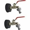 AOUGO Robinet De Réservoir 1000L S60X6 Connecteur De Robinet IBC Avec Connecteur De Tuyau 1/2", Adaptateur De Réservoir De Vidange, Pour Robinet De Jardin, Pour Adaptateur De Réservoir (2 Pièces) -Promos Récupération Magasin 58573623 1