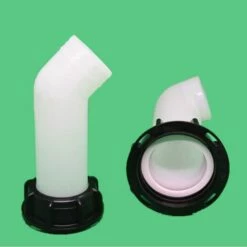 AOUGO Adaptateur De Réservoir D'eau 2 Pièces, Vanne De Réservoir D'eau, Adaptateur De Réservoir De Vidange IBC Pour Réservoirs D'eau IBC, Vannes De Tonnage, Irrigation Agricole, Pipelines, Plastique, 60 Mm (blanc) -Promos Récupération Magasin 58573627 3
