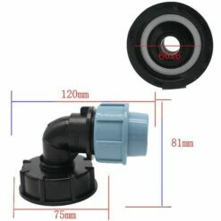 AOUGO Adaptateur De Réservoir IBC, Adaptateur De Réservoir D'eau S60X6 IBC Avec Connecteur Coudé En Polyéthylène De Densité Moyenne De 25 Mm Compatible Avec Les Conteneurs IBC Standard Britanniques Et Européens -Promos Récupération Magasin 58693227 3