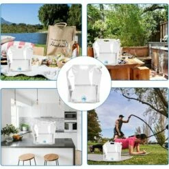 STARLIGHT SL.GT 2 Pièces Réservoir D'eau Sac D'eau Pliable PE Conteneur D'eau Sac De Stockage D'eau Pliant Poche D'eau,Grande Capacité Bidons Avec Robinet(5L+10L) -Promos Récupération Magasin 59206735 5