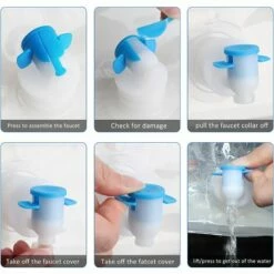 TRIOMPHE 2 Pièces Réservoir D'eau Sac D'eau Pliable PE Conteneur D'eau Sac De Stockage D'eau Pliant Poche D'eau 10L Grande Capacité Bidons Pour Eau Potable 5L Voiture Portable Sacs D'hydratation Avec Robinet（Transparent），T-Audace -Promos Récupération Magasin 59760669 3