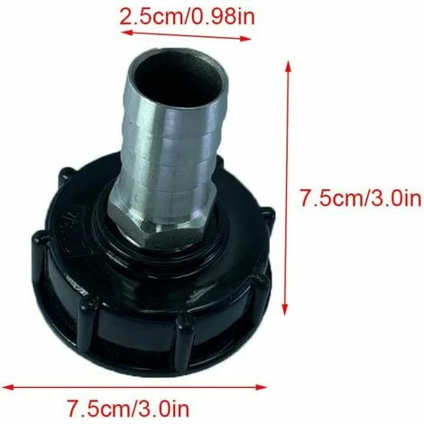 AOUGO Conteneur IBC 25mm Adaptateurs De Vanne De Robinet De Vidange Raccords Réservoir Portable Domestique Connecteurs De Tuyau D'arrosage En Plastique 4 AOUGO Conteneur IBC 25mm Adaptateurs De Vanne De Robinet De Vidange Raccords Réservoir Portable Domestique Connecteurs De Tuyau D'arrosage En Plastique – Image 2