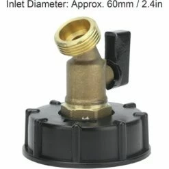 AOUGO Robinet De Réservoir IBC, Adaptateur De Réservoir Fourre-Tout IBC Connecteur De Tuyau De Vidange à Filetage Mâle G3/4 Pièce De Raccord D'outil De Vanne De Robinet De Tuyau En Laiton -Promos Récupération Magasin 60281812 4