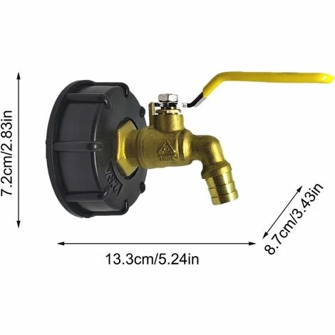 AOUGO Pour IBC Adaptateur De Cuve Robinet Sortie Raccord Vanne Robinet Raccords De Tuyau D'arrosag Convient Aux Réservoirs De Stockage Pour IBC De 600/1000 L Avec Sortie D'eau De 3/4 Pouce. 4 AOUGO Pour IBC Adaptateur De Cuve Robinet Sortie Raccord Vanne Robinet Raccords De Tuyau D'arrosag Convient Aux Réservoirs De Stockage Pour IBC De 600/1000 L Avec Sortie D'eau De 3/4 Pouce. – Image 2