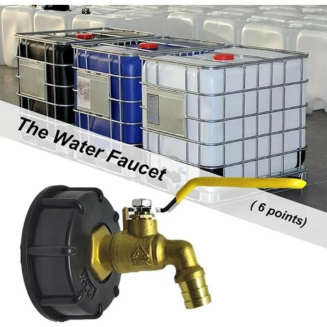 AOUGO Pour IBC Adaptateur De Cuve Robinet Sortie Raccord Vanne Robinet Raccords De Tuyau D'arrosag Convient Aux Réservoirs De Stockage Pour IBC De 600/1000 L Avec Sortie D'eau De 3/4 Pouce. 5 AOUGO Pour IBC Adaptateur De Cuve Robinet Sortie Raccord Vanne Robinet Raccords De Tuyau D'arrosag Convient Aux Réservoirs De Stockage Pour IBC De 600/1000 L Avec Sortie D'eau De 3/4 Pouce. – Image 3