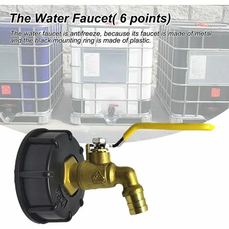 AOUGO Pour IBC Adaptateur De Cuve Robinet Sortie Raccord Vanne Robinet Raccords De Tuyau D'arrosag Convient Aux Réservoirs De Stockage Pour IBC De 600/1000 L Avec Sortie D'eau De 3/4 Pouce. 6 AOUGO Pour IBC Adaptateur De Cuve Robinet Sortie Raccord Vanne Robinet Raccords De Tuyau D'arrosag Convient Aux Réservoirs De Stockage Pour IBC De 600/1000 L Avec Sortie D'eau De 3/4 Pouce. – Image 4