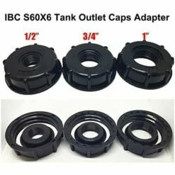 TOPHOMER Raccord PVC S60x6 Taraud¨¦ 60 Mm 1"1/2" 3/4" Bouchon Femelle, Plastique IBC Eau R¨¦servoir Couvercle Adaptateur Pour Cube IBC 1000 Litres (1/2'') -Promos Récupération Magasin 60935501 4