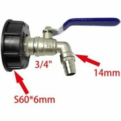TOPHOMER S60X6 Adaptateur Robinet De R¨¦servoir IBC Pi¨¨ces Raccord Vanne Rempla Peut ¨ºtre Utilis¨¦ Comme Contacteur Rapide, Adapt¨¦ ¨¤ La Vanne IBC 10 TOPHOMER S60X6 Adaptateur Robinet De R¨¦servoir IBC Pi¨¨ces Raccord Vanne Rempla Peut ¨ºtre Utilis¨¦ Comme Contacteur Rapide, Adapt¨¦ ¨¤ La Vanne IBC -Promos Récupération Magasin 60935574 4